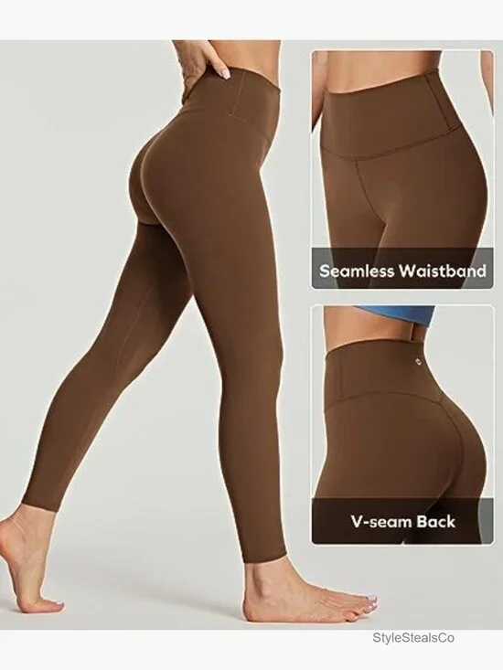 High Waisted Compression Leggings Tummy Control Workout Yoga Pants Buttery Soft - Picture 5 of 7